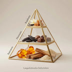 Visuelle Duftpyramide von Lattafa Eclaire: Kopfnote mit Vanille und Karamell, Herznote mit Tonkabohne und Schokoladen-Pralinen, Basisnote mit Amber, Holz und braunem Zucker.